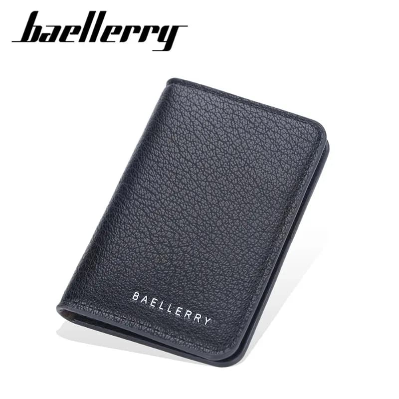 Men's Sottile Wallet Baellerry in Soft Leather PU, Mini Wallet Luxury Credit Card, Documents and Identity Cards for Men