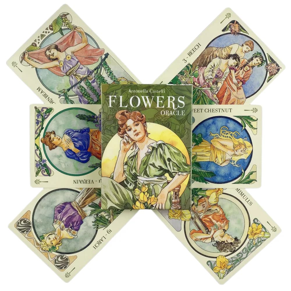 Carte Oracle Flowers Leisure, gioco da tavolo per feste, mazzo di tarocchi per la divinazione e la profetia