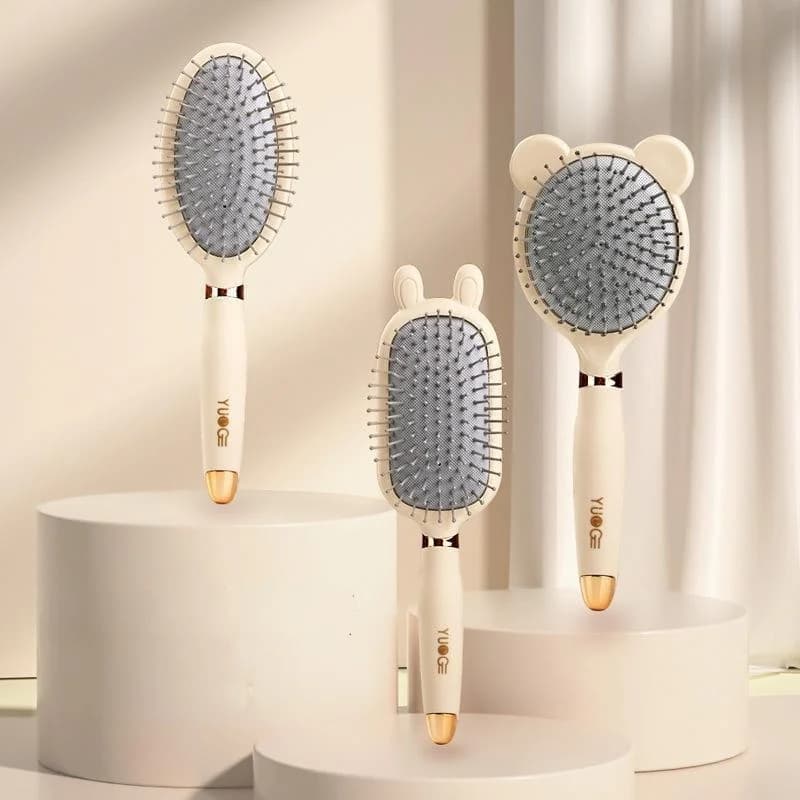 Simpatico pettine per massaggio con cuscino d'aria Pettine antistatico Spazzola per capelli ricci per capelli lunghi da donna per la casa con strumenti per la pulizia