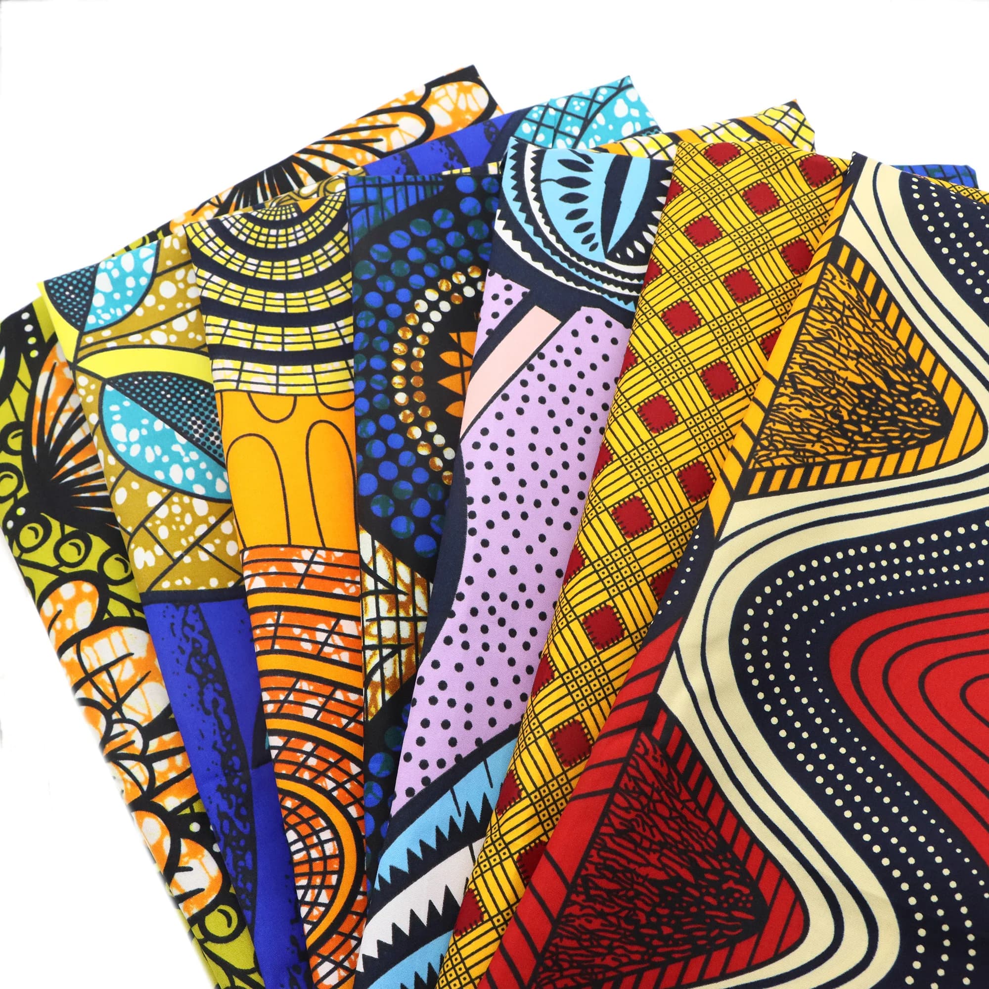 Tessuto in poliestere con stampa cerata africana bifacciale pretagliata - 100x110 cm, design geometrico per artigianato fai-da-te, lavabile in lavatrice