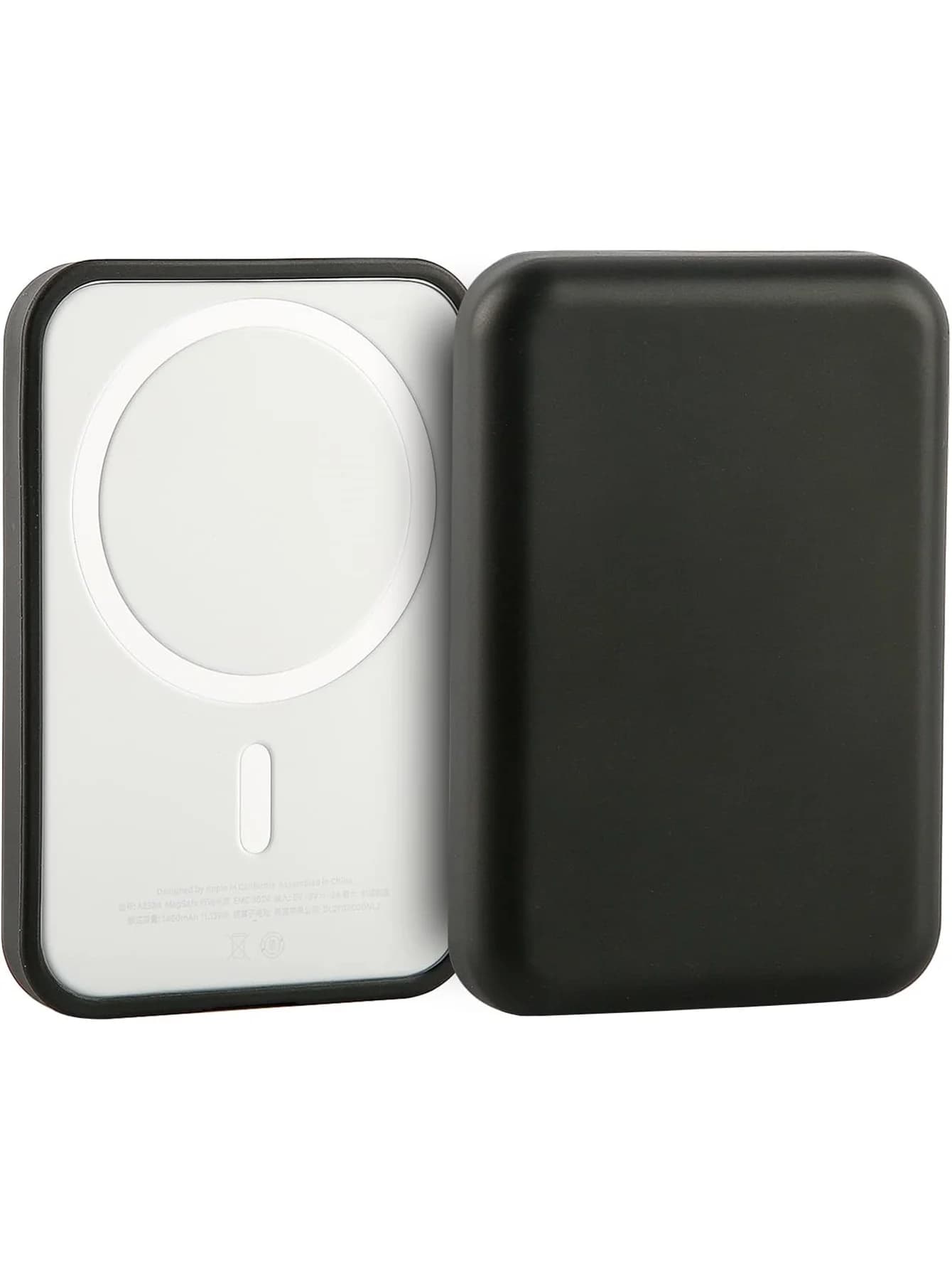 Silicone full-cover protective case - suitable for MagSafe external battery power bank, magnetic silicone protective case - full protection against falls, washable - Valentine's Day gift