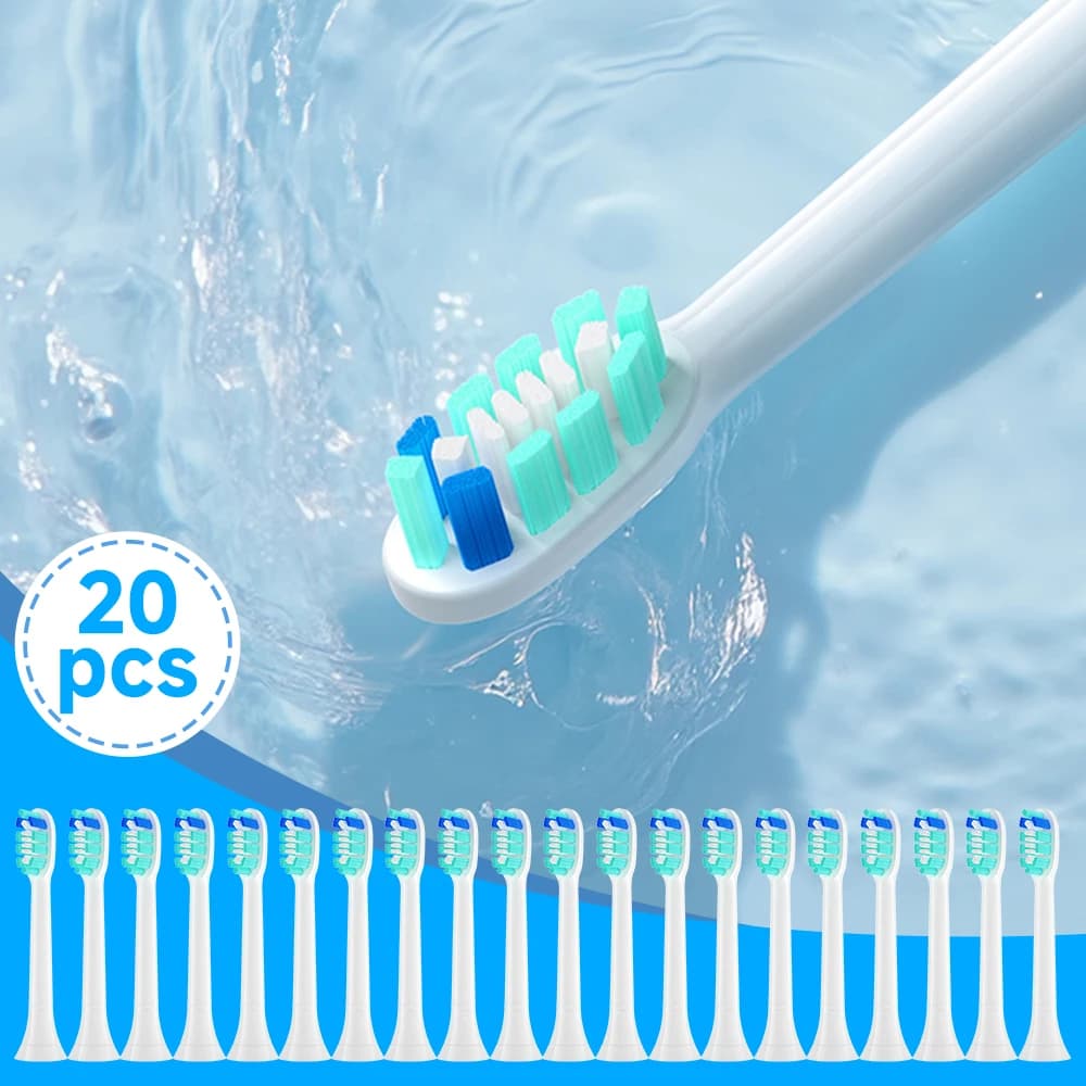 20 testine piccole ultra morbide compatibili con lo spazzolino elettrico Philips Sonicare per denti e gengive sensibili, ricarica 7100 510