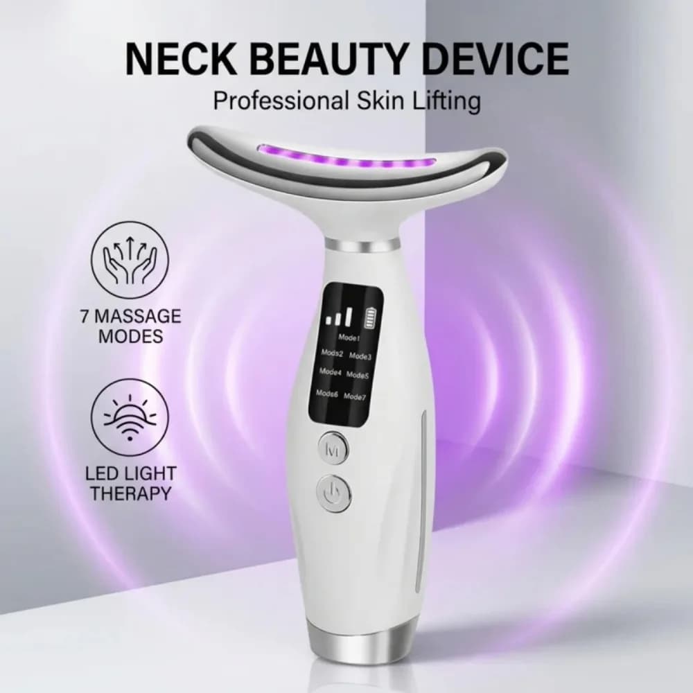 7 Color Face Lift Massage LED Light Photonic Skin String wrinkles Remove Warming Beauty Device for Vibration Massage