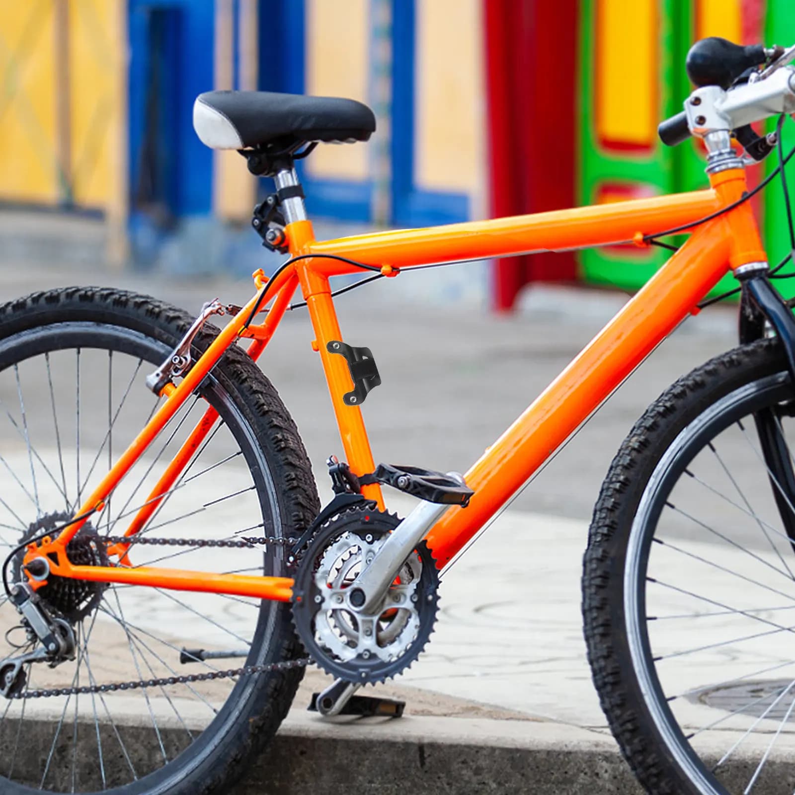 Set di 1 supporto per pompa da bici in plastica, telaio di fissaggio leggero e antiscivolo, supporto universale per gonfiatore da bicicletta, clip facile da usare