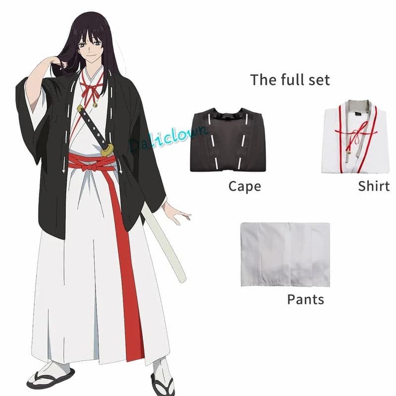 CyYuzuriha Hell Paradise JigokuRaku Fuchi Gabimaru Aza Toma Yamada Asaemon Sagir Costume Cosplay Halloween Parrucca Donna Ragazza