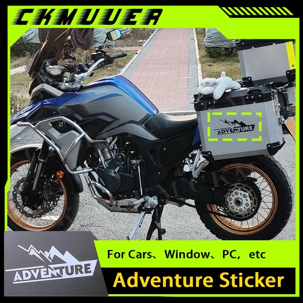 Adventure Stickers Motorcycle Accessories Decal Moto Top Box Trunk Sticker Tail Box Decal for Window Door Auto Body Decoration