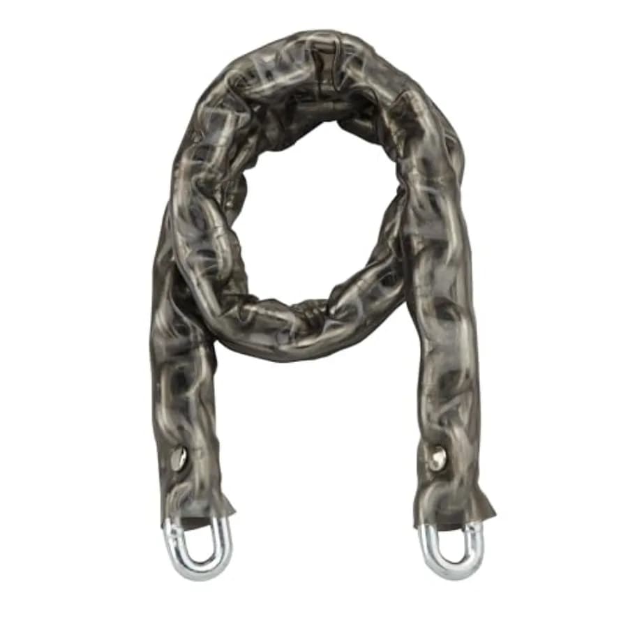 THIRARD Lucchetto a Catena Rinforzato 1,2m in Acciaio Temperato con Maglie Antitaglio da 10mm e Rivestimento in PVC Resistente alle Intemperie per Bici e Moto