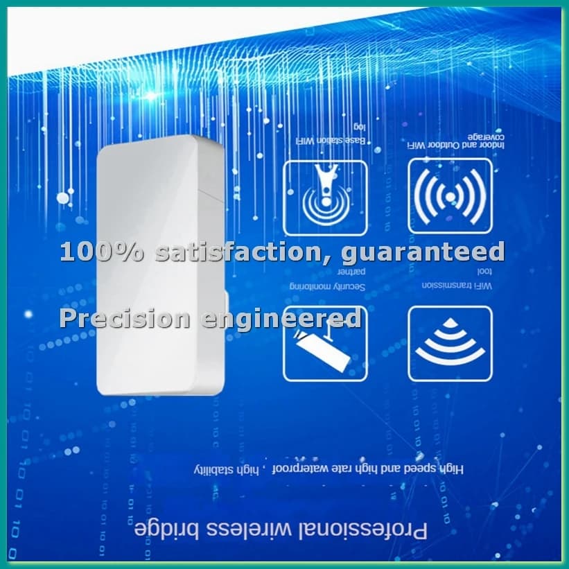 2 Pezzi Router WiFi Esterno 2.4G 300Mbps Ripetitore Wireless Bridge Router WiFi Estensore WiFi a Lungo Raggio 1KM 24V POE Spina EU - TCES