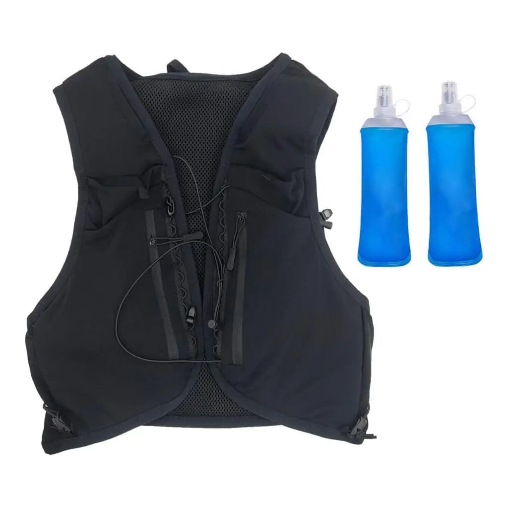 Running vest in Poliestere with Multiple Pockets and Adjustable Strap on the Petto for Men and Women, Ideal for Jogging and Open Hiking