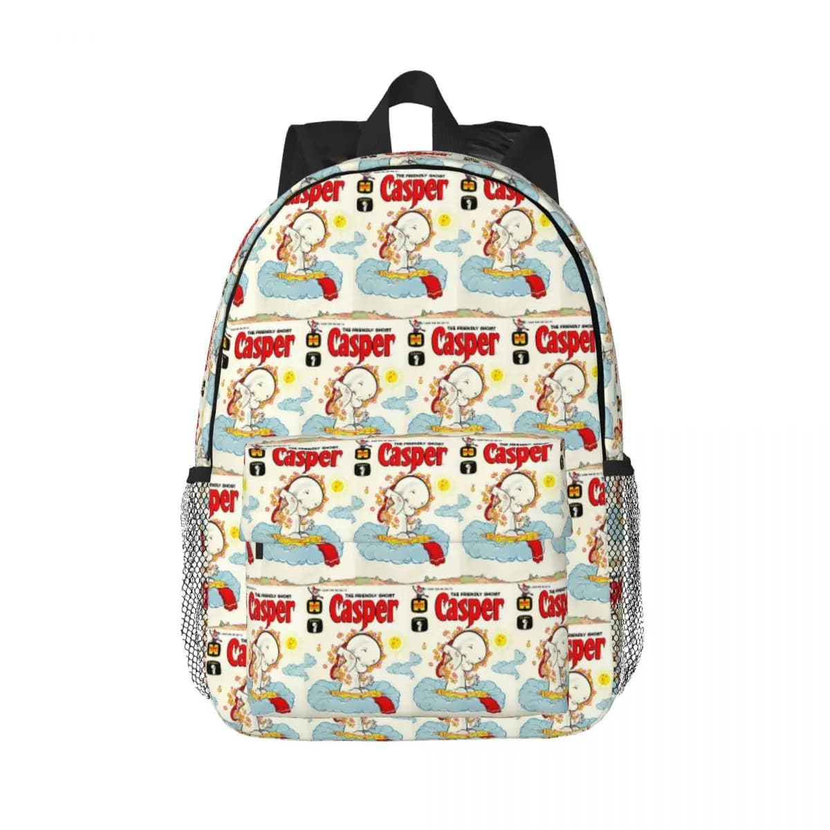 The Friendly Ghost Casper Backpack Daypack Large Capacity Boys Girls BookBag Shoulder Bags for Men Women Children School Bag