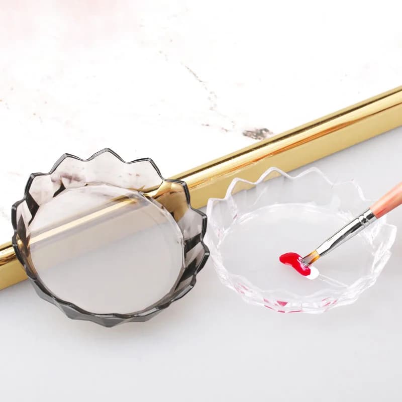 Acrylic Brushes Pen Holder Jewelry Storage Plates Nail Art Color Paint Palette UV Gel Polish Color Mixing Display Manicure Tools