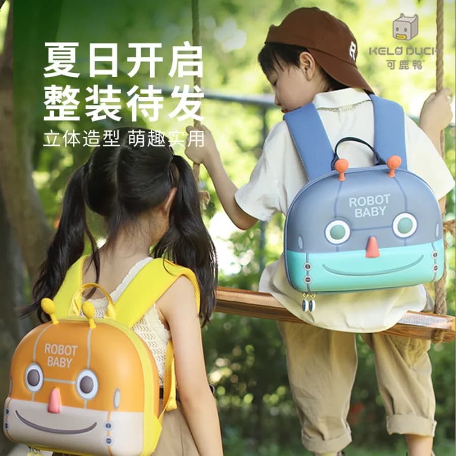 【Nuovo arrivo】 Zaino per bambini robot 3D, carino zaino per bambini con cartoni animati, borsa da scuola leggera per la scuola materna per ragazzi e ragazze
