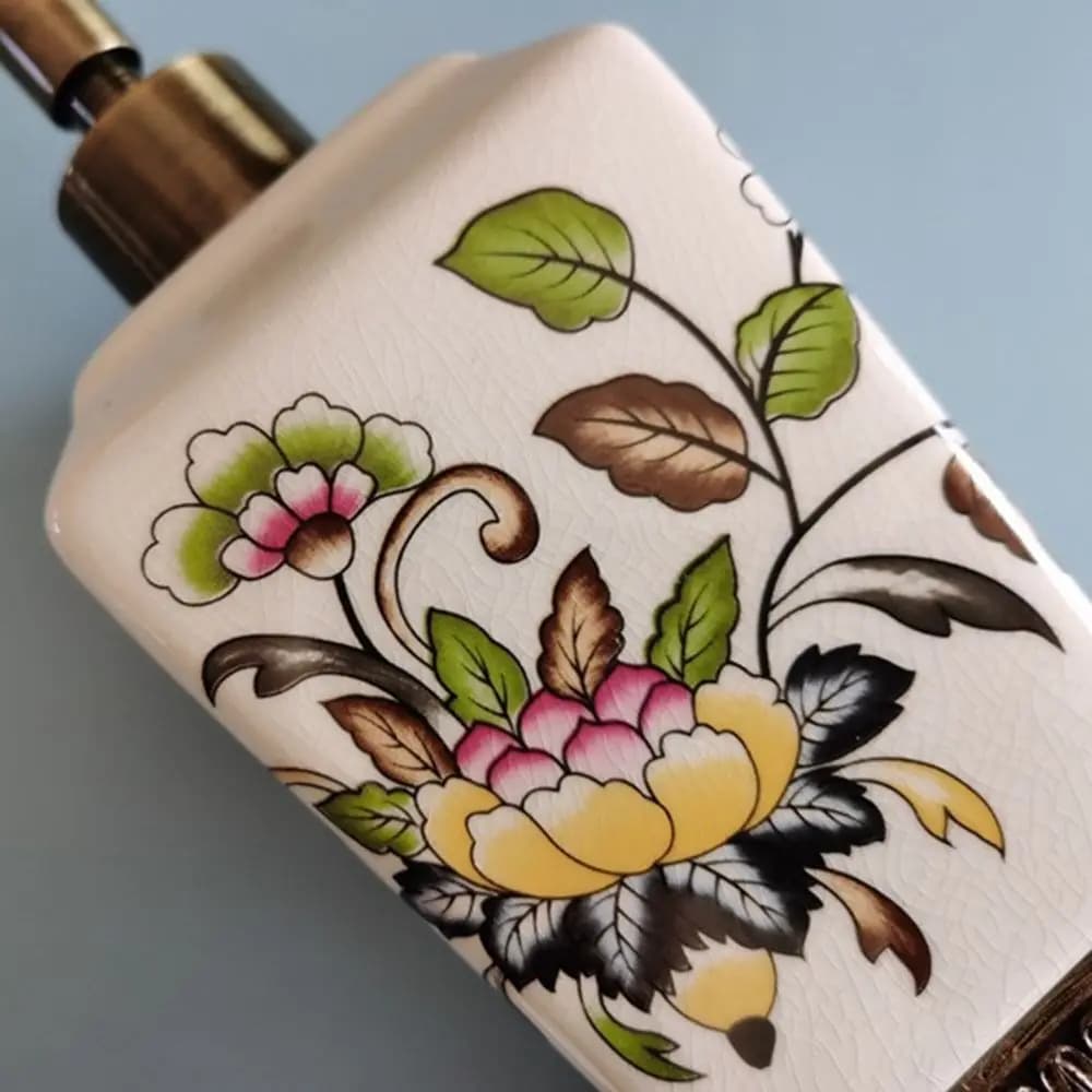 Dispenser di sapone in ceramica in ceramica Bottiglie di shampoo creative vintage Shampoo in stile europeo Bottiglia di lozione vintage da viaggio