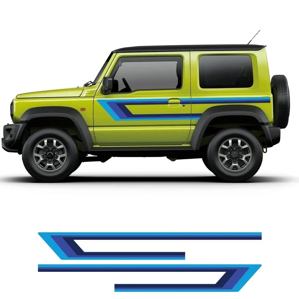 Adesivi laterali per portiere auto, strisce in vinile per carrozzeria, decorazioni adesive per auto, accessori per SUZUKI JIMNY 2 porte e 4 porte