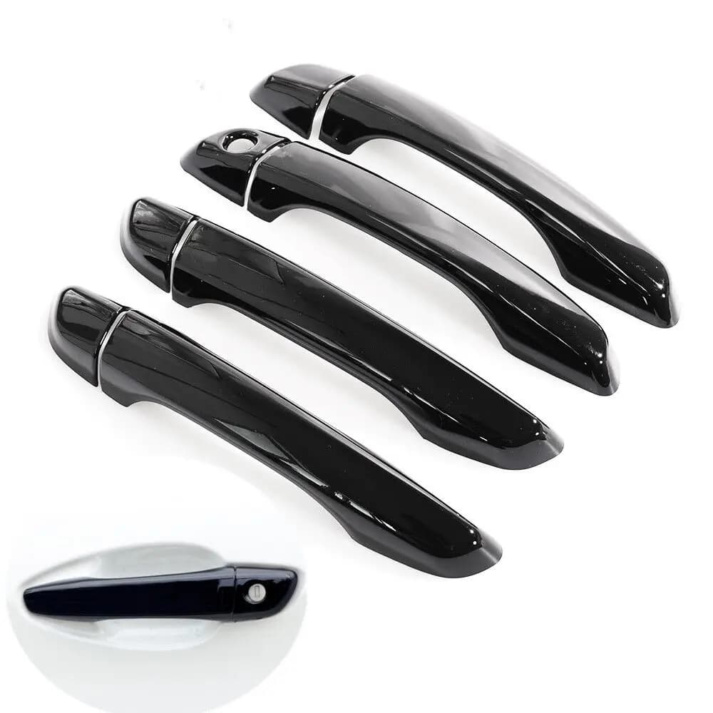 Per Peugeot 3008 2017 2018 2019 2020 2021 2022 LHD nero lucido cromato copertura della maniglia della portiera dell'auto Trim Sticker accessori per lo Styling