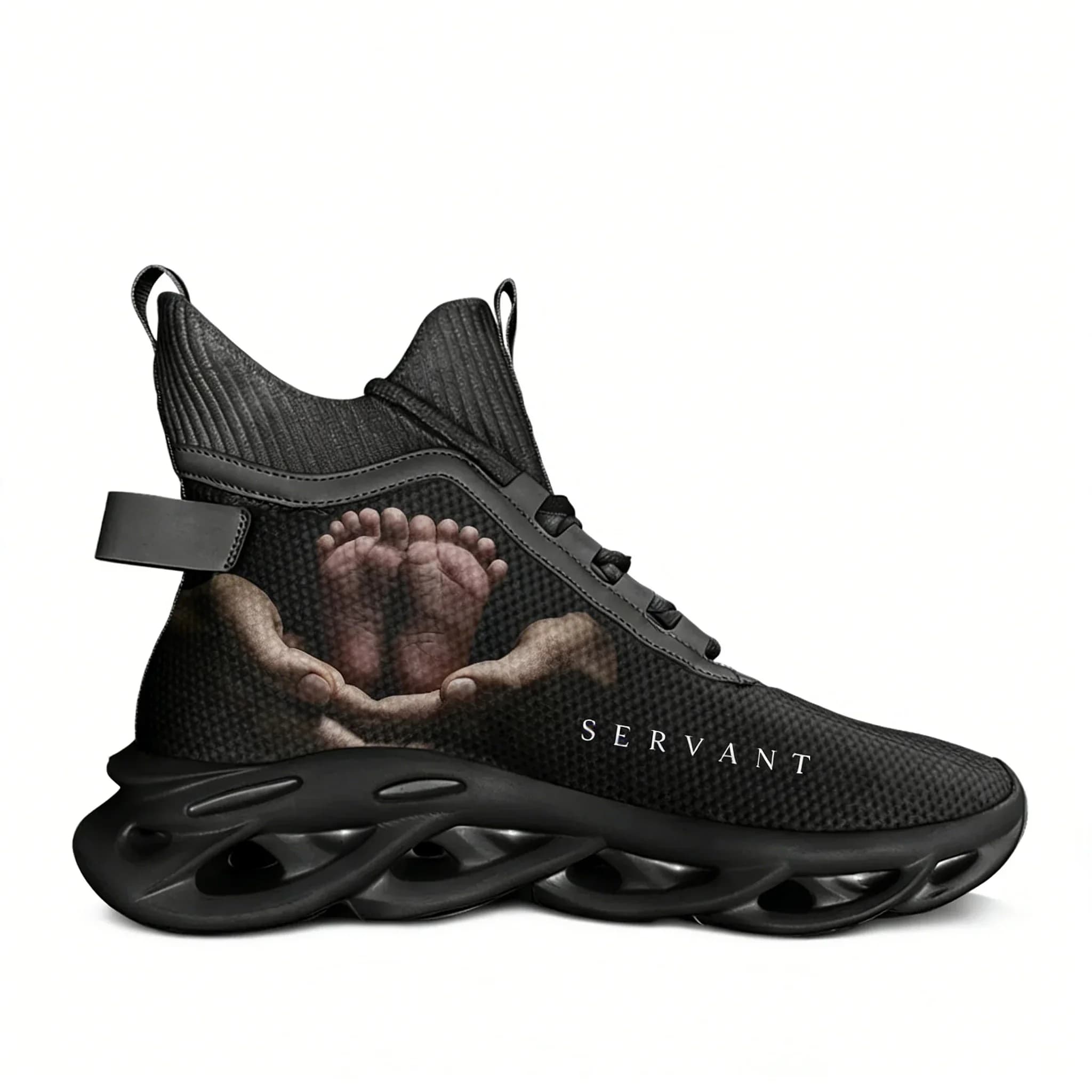 Servant High Top Flats Sneakers Mens Womens Sports Shoe High Quality Fashion Casual Sneaker Lace Up Mesh Footwear Custom Shoes
