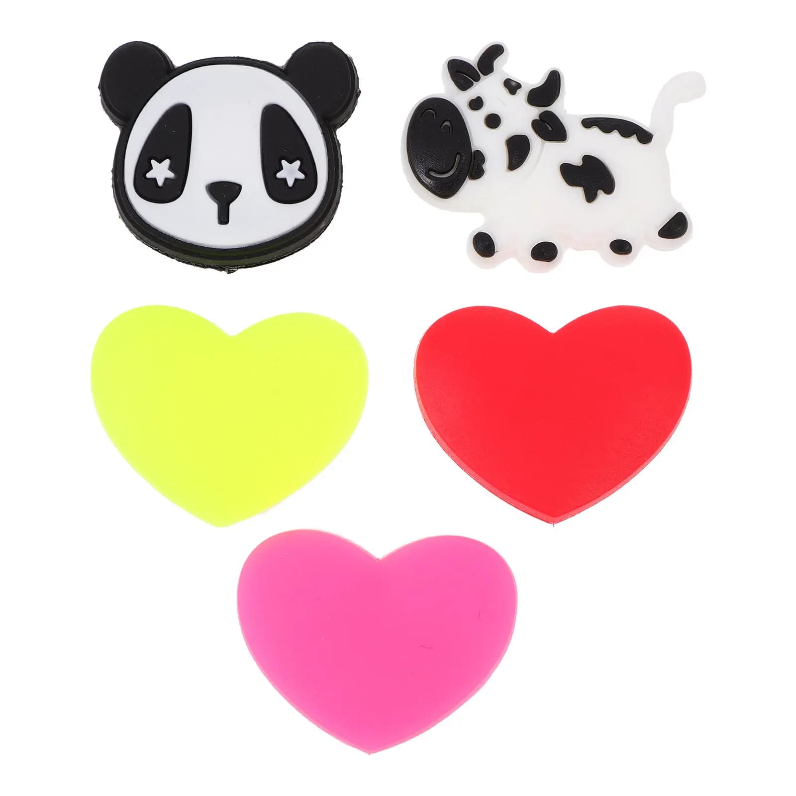 5 Shock Absorbers in Silicone Heart Shape for Tennis Rackets, Lightweight Anti-shock accessory with Strong grip