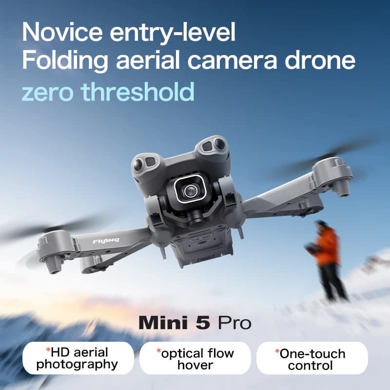 Mini5 Pro Portable Drone HD Aerial Photography Smart Hover Helicopter 360° Flip Remote Control Quadcopter Toy RC Dron For Kids