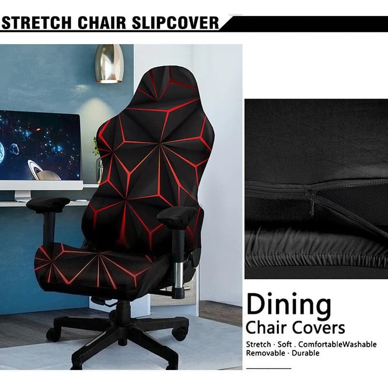 4 pezzi/set Fodera per sedia da gioco Fodera per sedia competitiva in seta di latte elastica Fodera per sedia da sala da gioco per Internet Decorazione per ufficio domestico