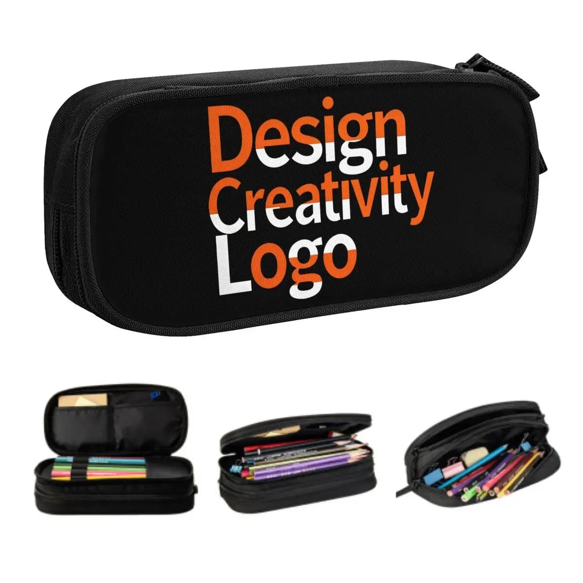 Custom Cute Custom Design Creativity Logo Pencil Cases for Boys Gilrs Large Capacity DIY Print Pencil Box School Accessories