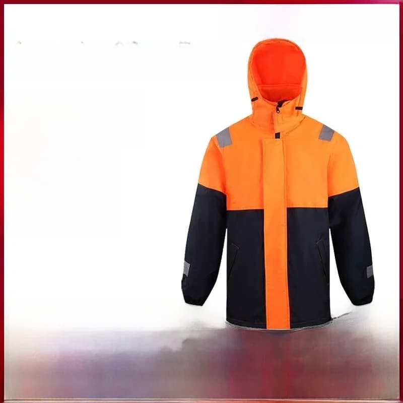 Giubbotto di Salvataggio Professionale Ispessito per Lavoro in Mare, Impermeabile, Antivento, Termico per Lavoro Invernale in Mare