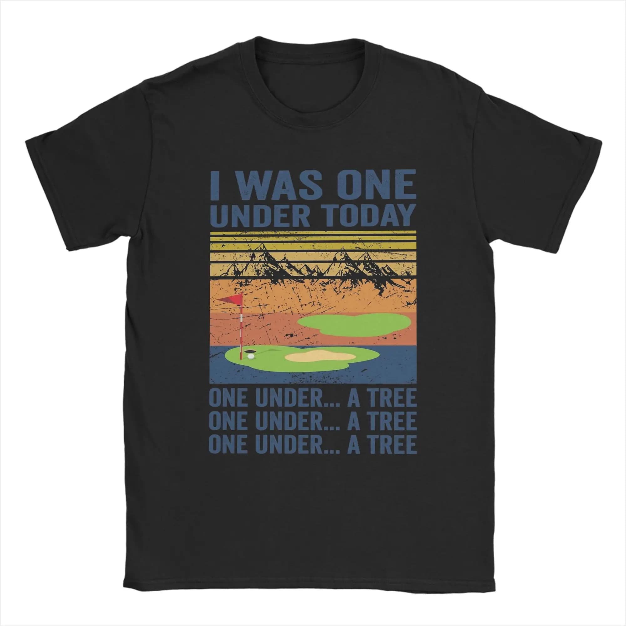I Was One Under Today Magliette da uomo Golf Funny Tees T-shirt girocollo a maniche corte 100% cotone 4XL 5XL 6XL Abbigliamento