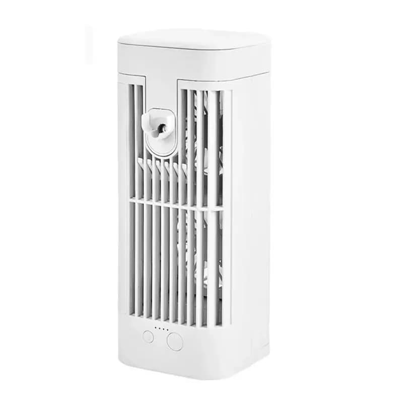 Raffreddatore d'aria B50C con luce, ventilatore portatile USB, condizionatore d'aria da tavolo con atomizzazione, umidificatore per ambienti, 1200 mAh, lunga durata, per studenti