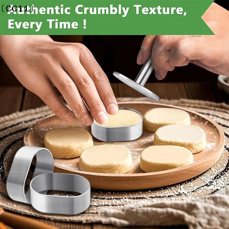 Stainless Steel Pulburon Molder With Pusher Cake Decorating Tools Cake Mousse Pastry Ring Mold Cooking Rings Baking Tools〔CC11〕