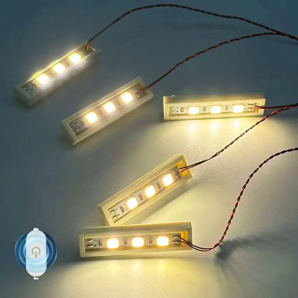 LYBMTWF 20pcs 1×4 LED DIY Lighting kit, LED Light Brick, Compatible with Lego Building Block 3710（Touch version）