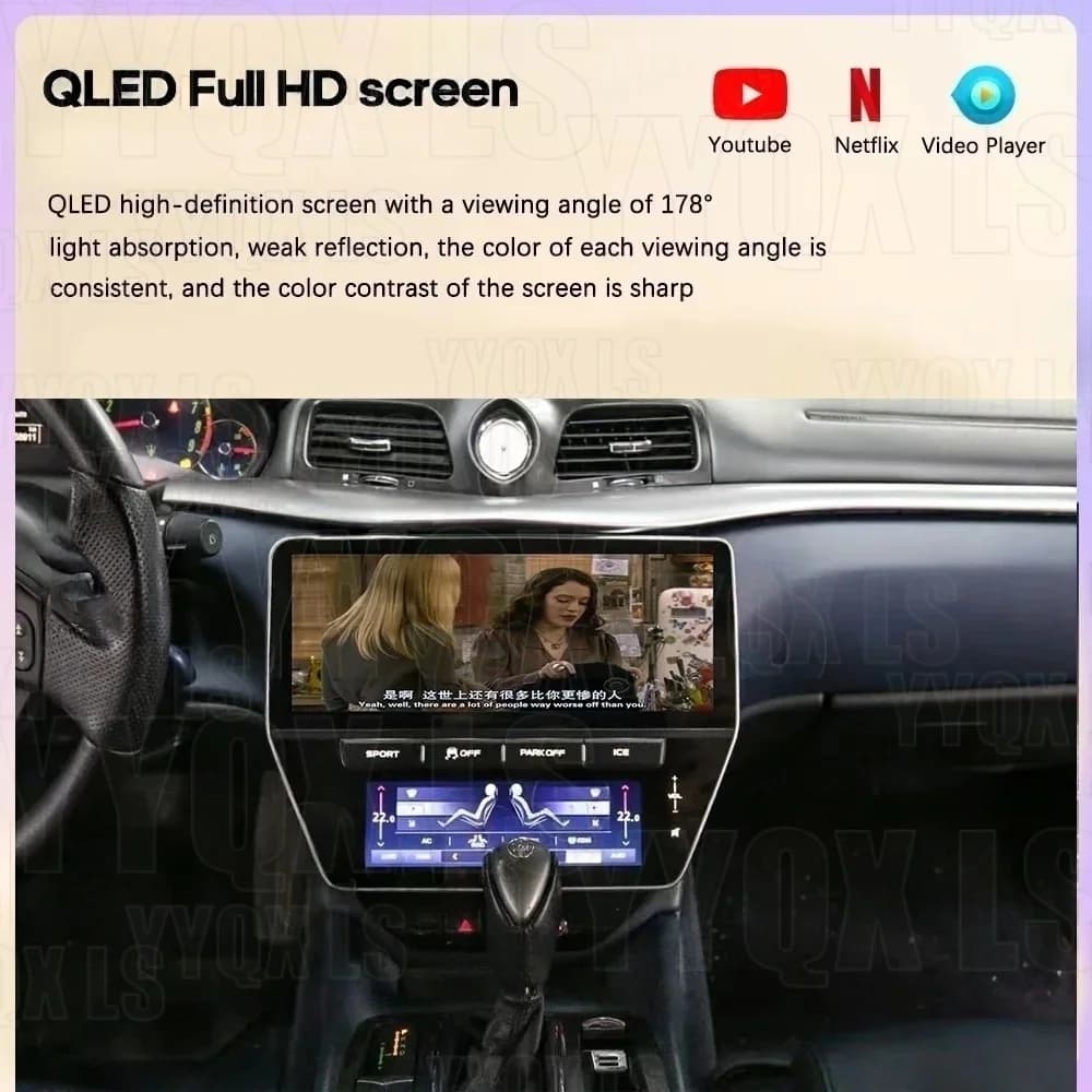 22“ Touch Screen Android 14.0 For Maserati GT GTS 2005-2015 GPS Auto Wireless Carplay Car Radio Multimedia Stereo Head Unit