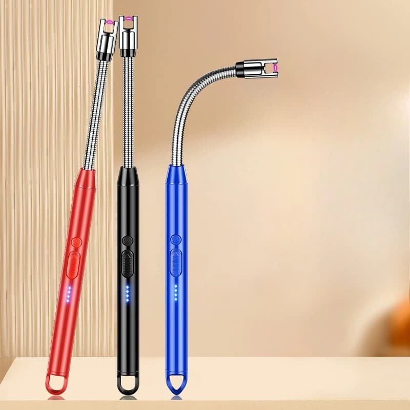 2025 USB Windproof Kitchen Light Long Candle BBQ Gas Stove Camping Light Plasma light without rechargeable arc flame