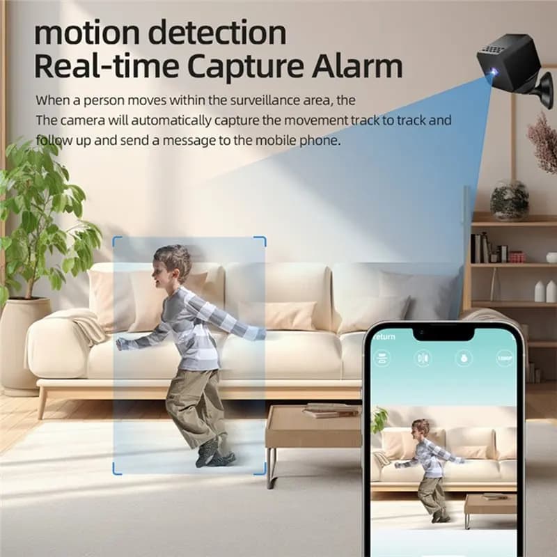 LXYB18B Mini 4K Wifi Camera 32GB Motion Detection Remote Monitor Night Vision Long Battery Security Alert Home Surveillance Syst