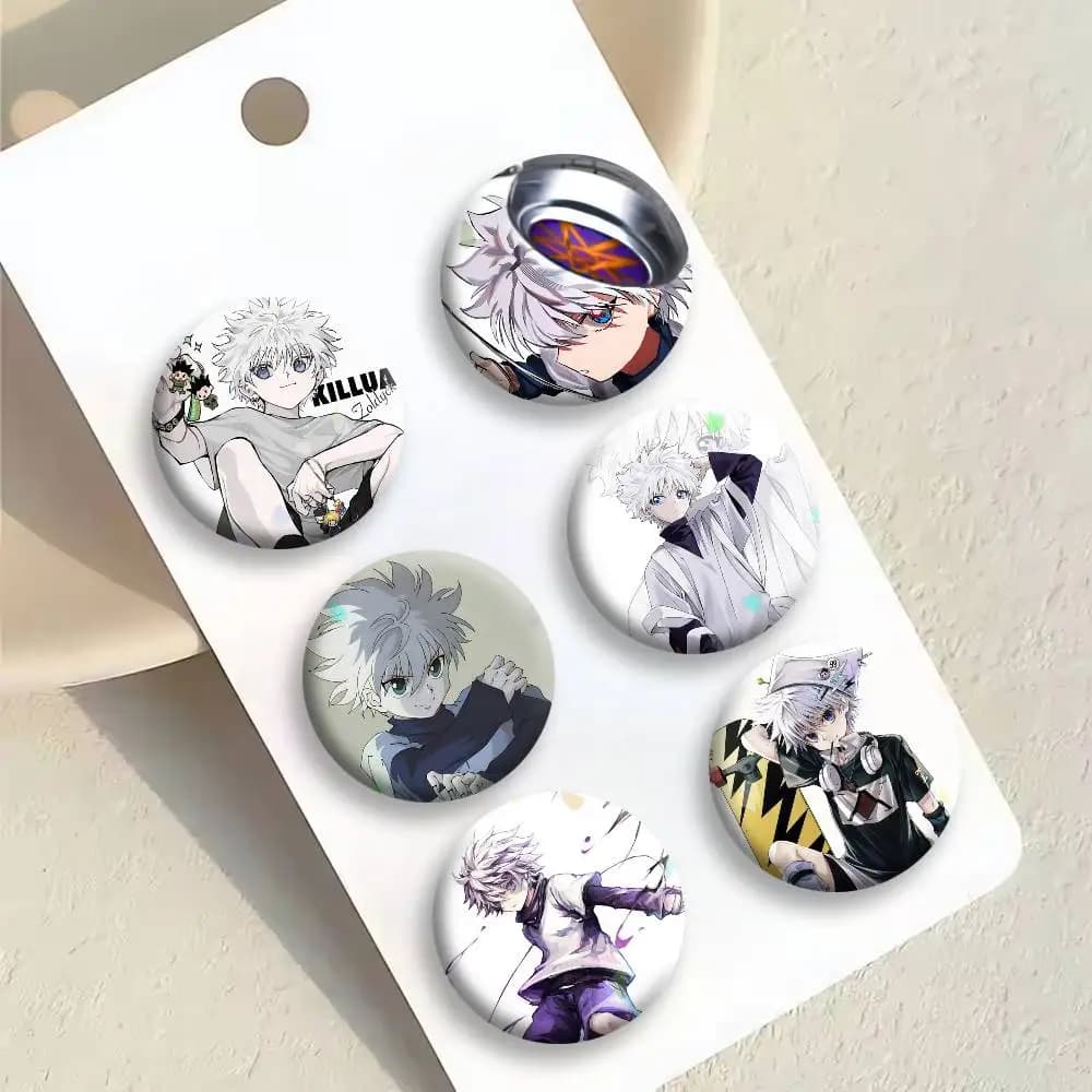 K-Killua Z-Zoldyck Brooches Cartoon Badge Pins Backpack Hat Accessories Friend Gift