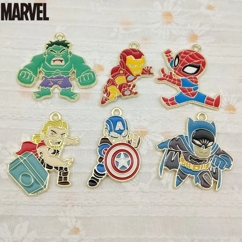 Marvel Avengers Spiderman Captain America Hulk Carton Soul Chain for Phone Keychain Custom