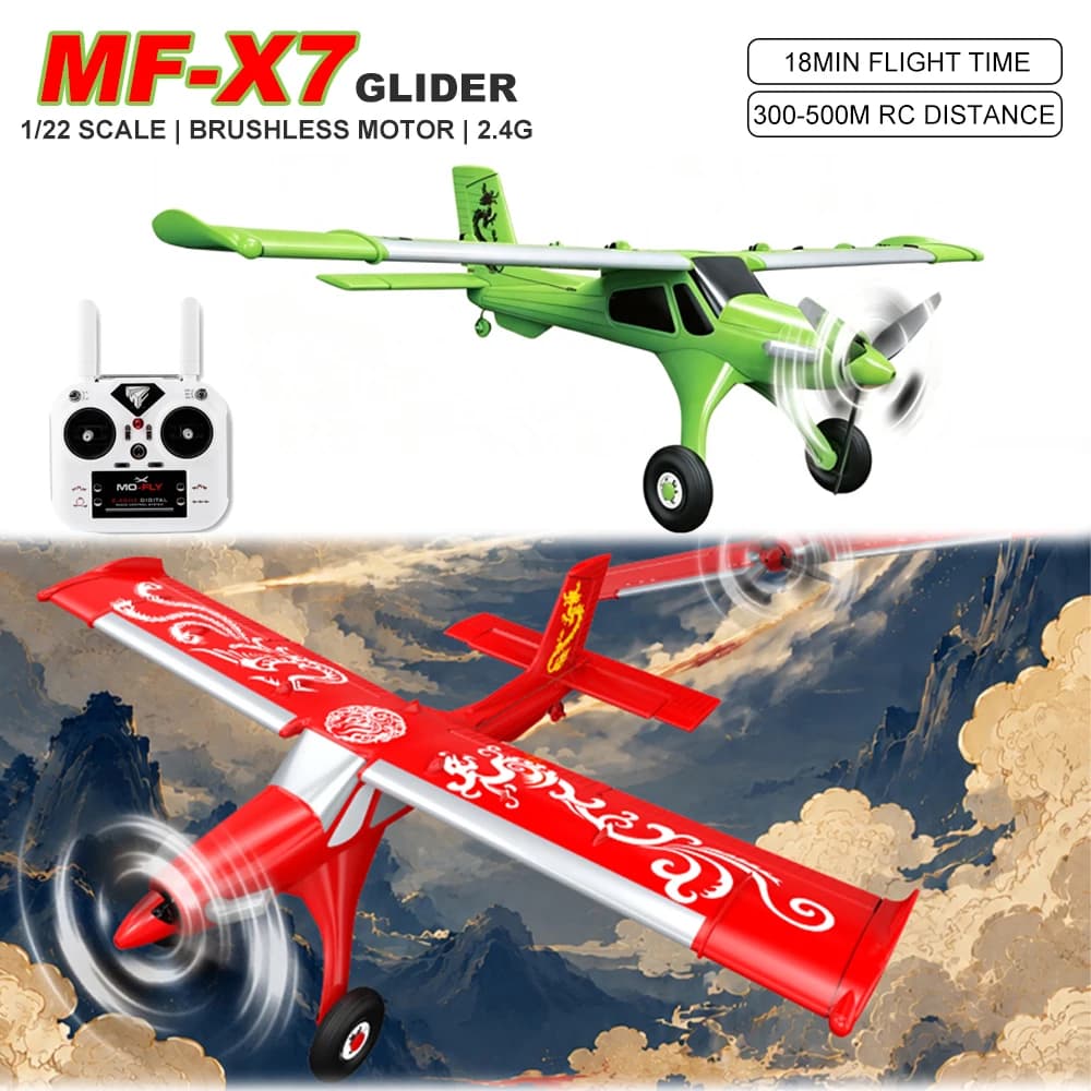1/22 MF-X7 RC Fixed Wing Plane 510mm Wingspan 3 Flight Modes EPP Material Brushless 18min Flight Aircraft with Gyroscope Toys