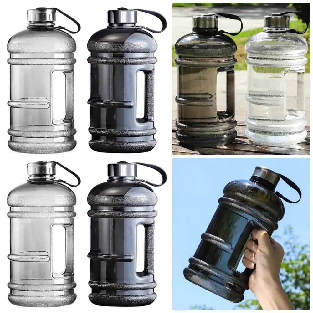 1Pcs Gallon Bottle Water Bottle PETG Portable Sports Drink Bottle With Handle Training Sports Workout Outdoor Gym Shaker Bottle