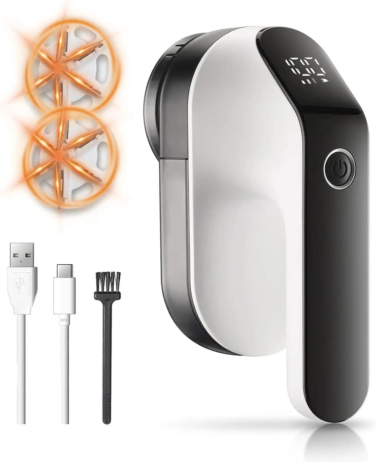 Levapelucchi per abbigliamento Levapelucchi elettrico digitale a LED per pellet Rasoio per tessuti Fuzz ricaricabile tramite USB per divano per vestiti