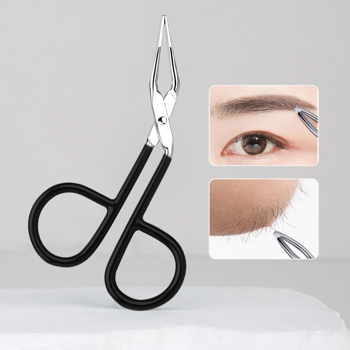 A handheld eye tool with eyebrow clip for oblique hair plant and beard plant, suitable for women and men.