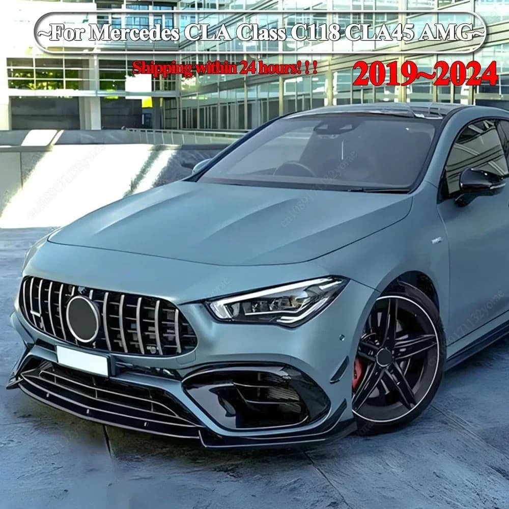 For Mercedes Benz CLA Class C118 CLA45 AMG 2019-2024+ Maxton Style Front Bumper Lip Spoiler Splitter Diffuser Bodykits Tuning