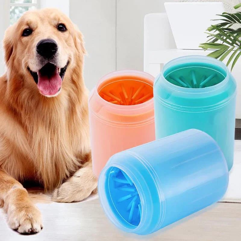 Pet Paw Cleaner spazzola per la pulizia dei piedi in Silicone morbido asciugamano portatile per cani da compagnia rondella per i piedi secchio per la pulizia forniture per spazzole pulite