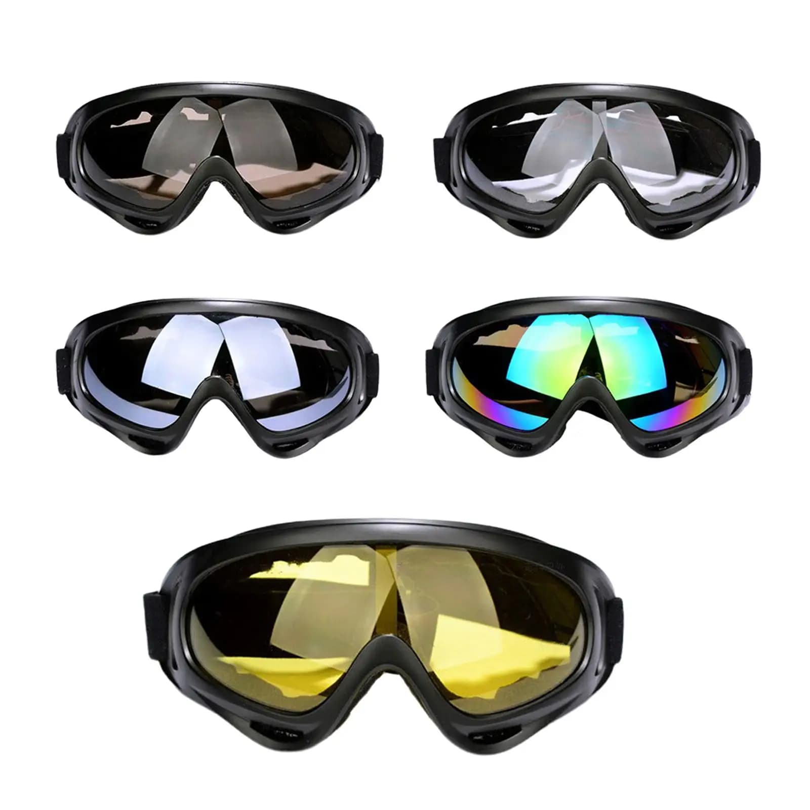 Unisex Ski Goggles, PC Protective Lens Windproof Dust-proof Snow Goggles