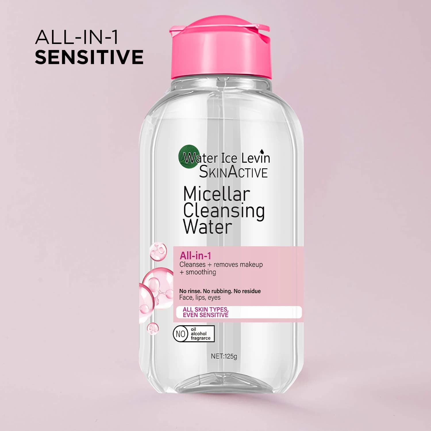 Water micellar 3 in 1 125 ml - Complex of botanical hydration, without rinsing and zero residues, without alcohol for sensitive skin