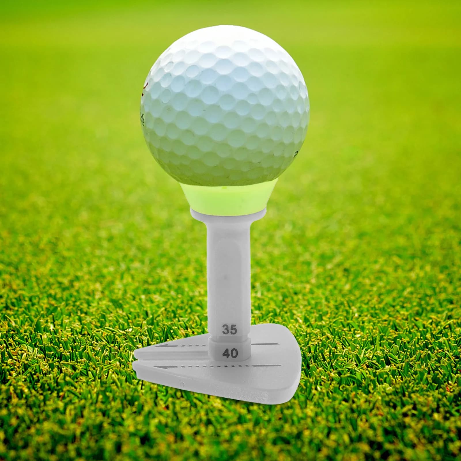2 Pezzi Tee da Golf Regolabili in Plastica Infrangibile per Tappetini da Allenamento Indoor, Supporti per Palline da Golf Sostituibili, Tee Robusti per la Pratica