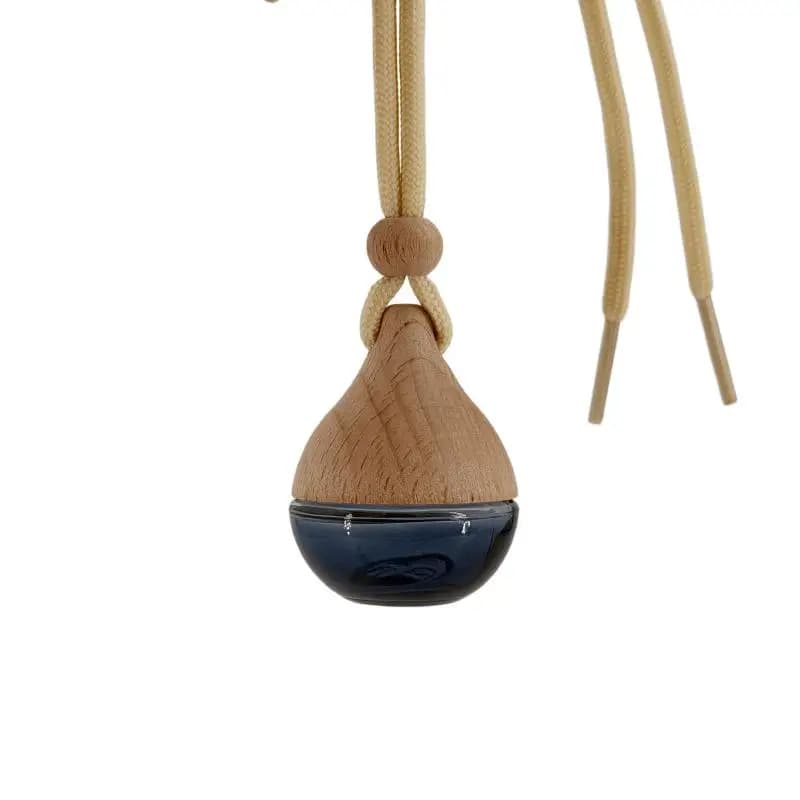 New 1Pcs Refillable Essential Oil Diffuser 6ML Empty Car Air Freshener Pendant Glass Bottle With Wooden Caps