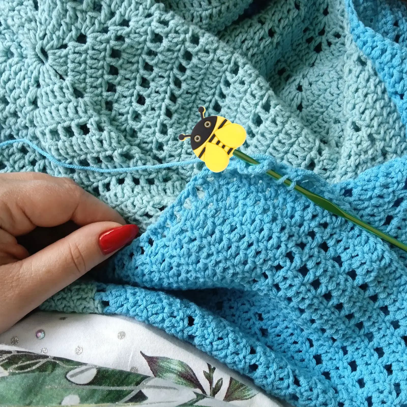 6 Pezzi Protezioni Leggere in Silicone Antiscivolo per Aghi da Maglia, Accessori per Cucito e Lavori Artigianali