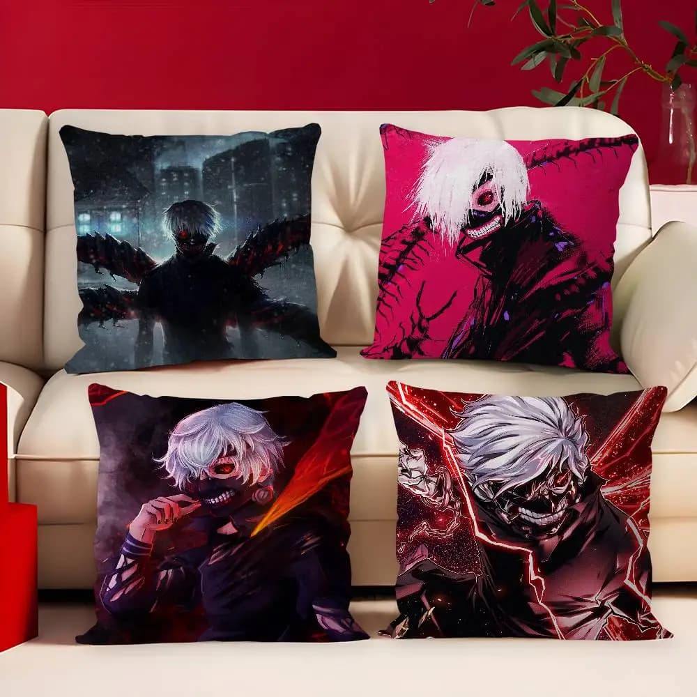 Federa Decorativa Anime Tokyo Ghoul, Estetica per Camera, Arredamento Casa, Cuscino per Divano e Letto 45x45