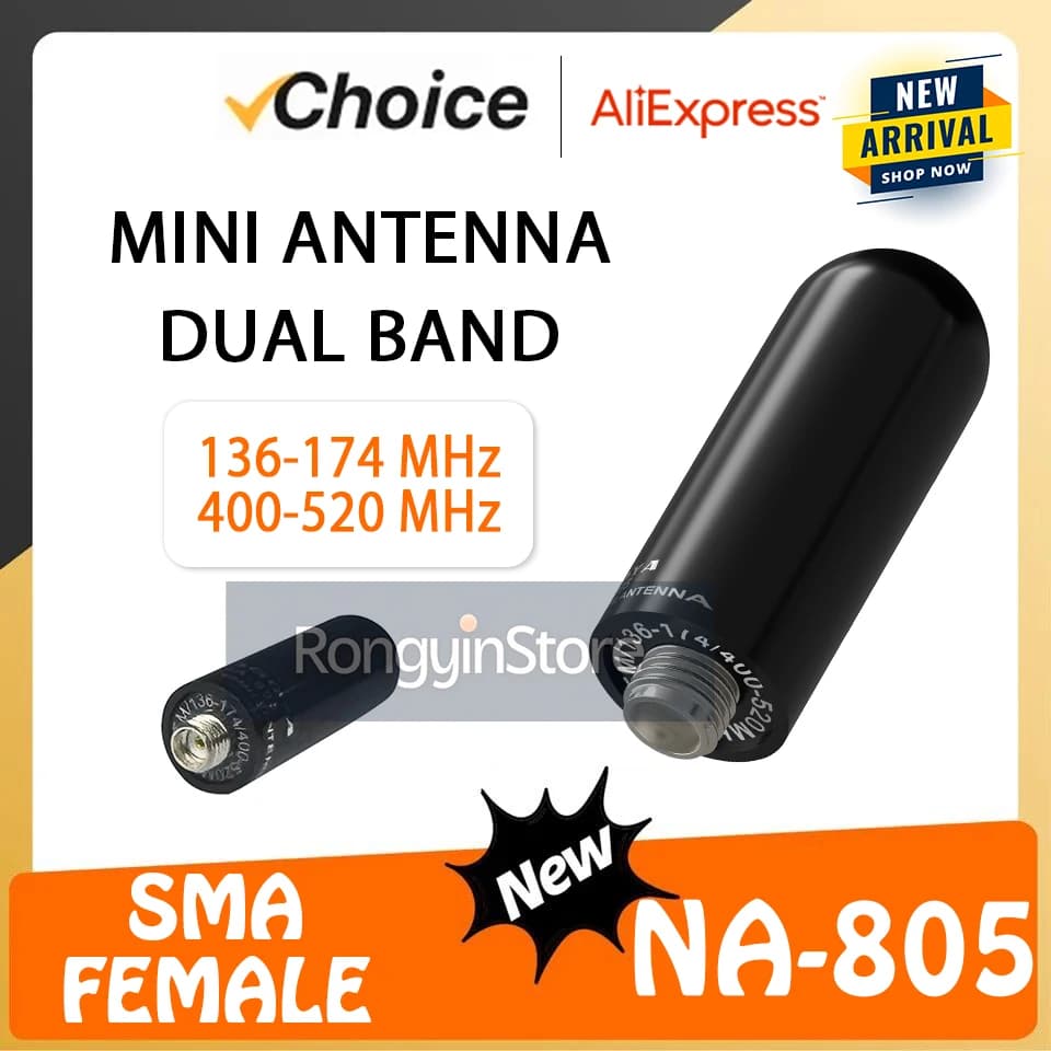 NA-805 Walkie Talkie Antenna VHF/UHF UV-5R MINI Antenna 4CM SMA-Femmina per Kenwood Quansheng Baofeng Radio Accessorio di ricambio