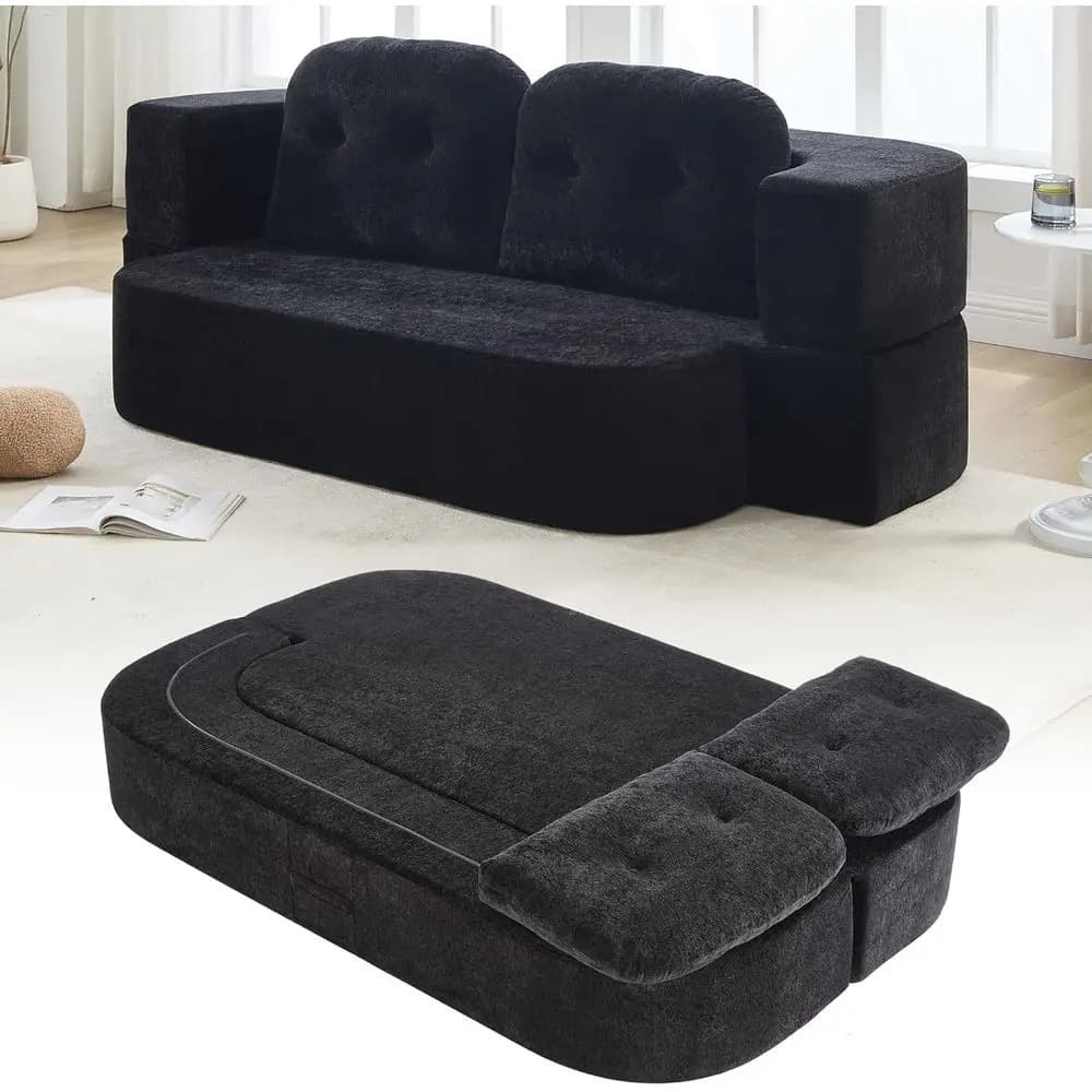 78.7" BonelLoveseat, Convertible olding Soa Bed ull Size with Pillows, Comy Cloud old Out Couch, oldable Sleeper Soa Bed or Livi