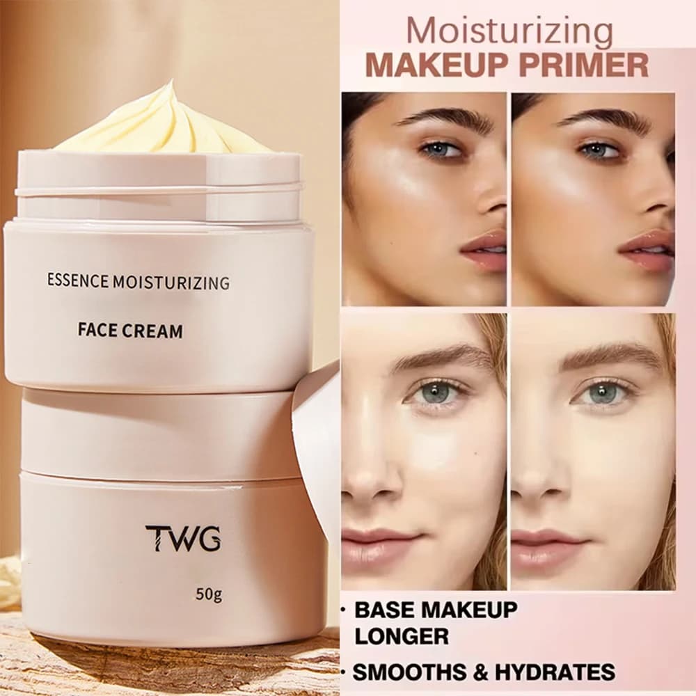 Crema Base Idratante, Correttore Naturale Impermeabile, Cosmetici per la Cura della Pelle, Crea una base naturale, Primer Idratante Rassodante per il Trucco