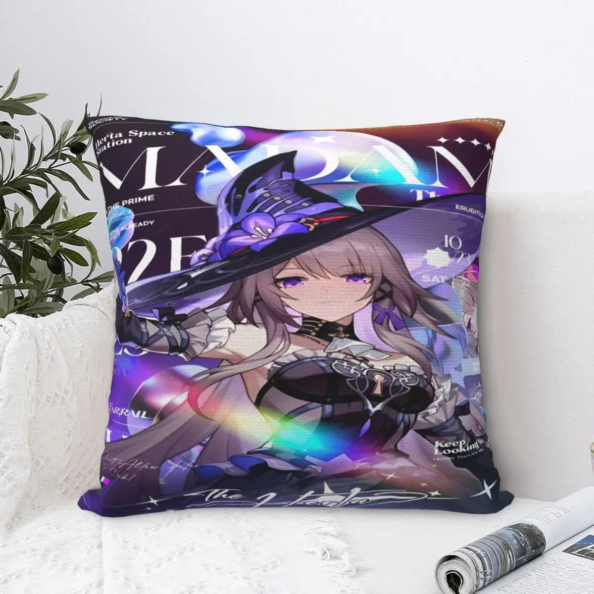 Honkai: Star Rail Printed Pillowcase with Soul Cartoon Decorations for Hot Sofas Multi-Size Square